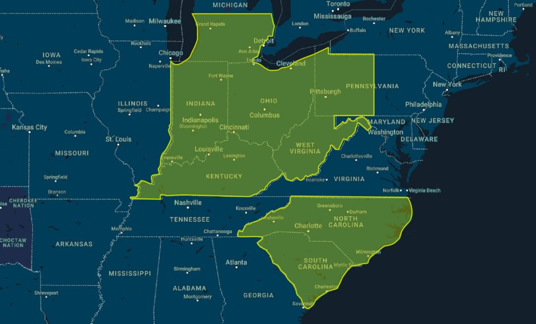 Motz Group coverage map